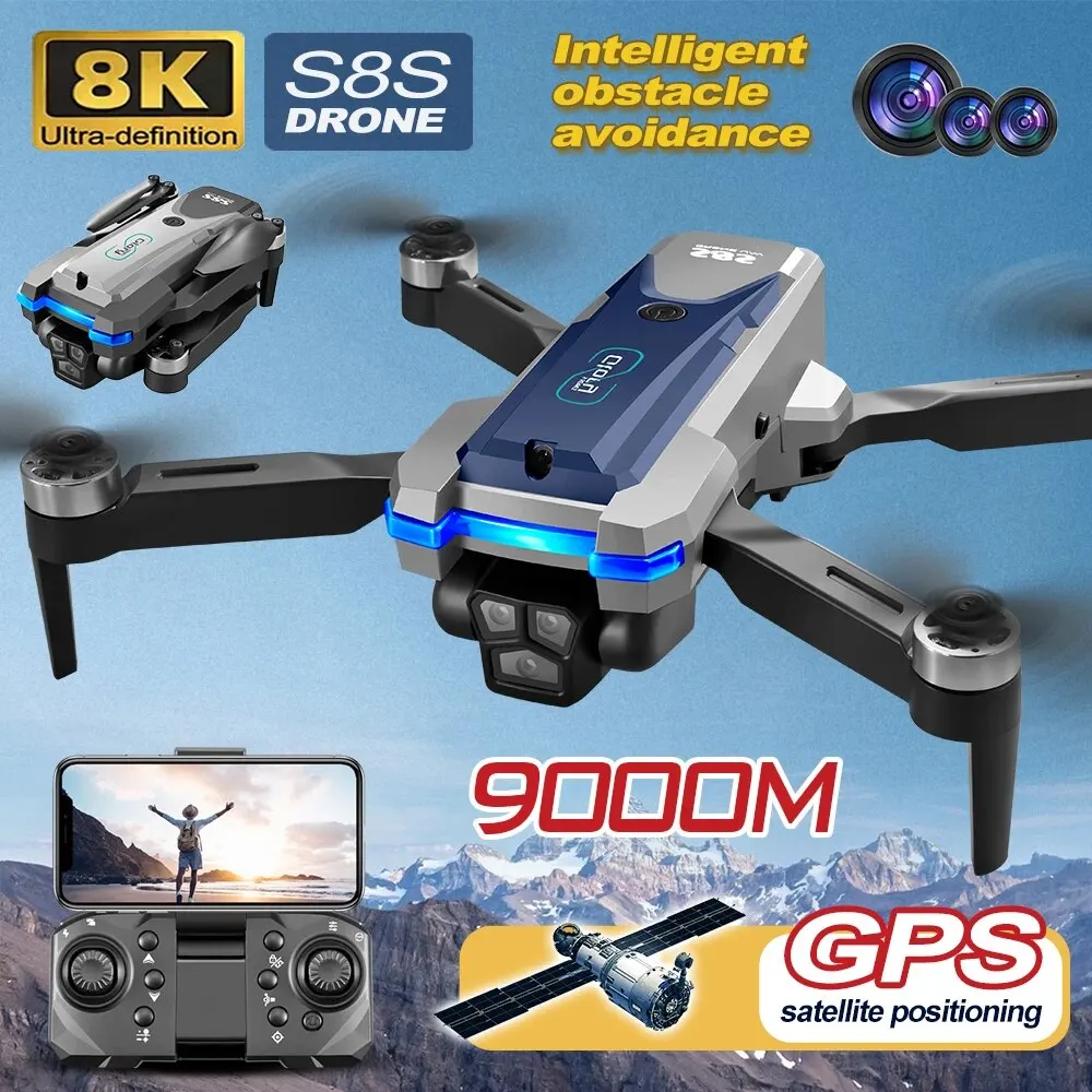Dron plegable S8S con GPS, 5G, - Drone Camera Mount reseña y precio